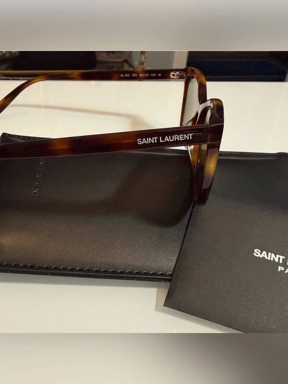 Saint Laurent Tortoiseshell Sunglasses NWT - Picture 4 of 7